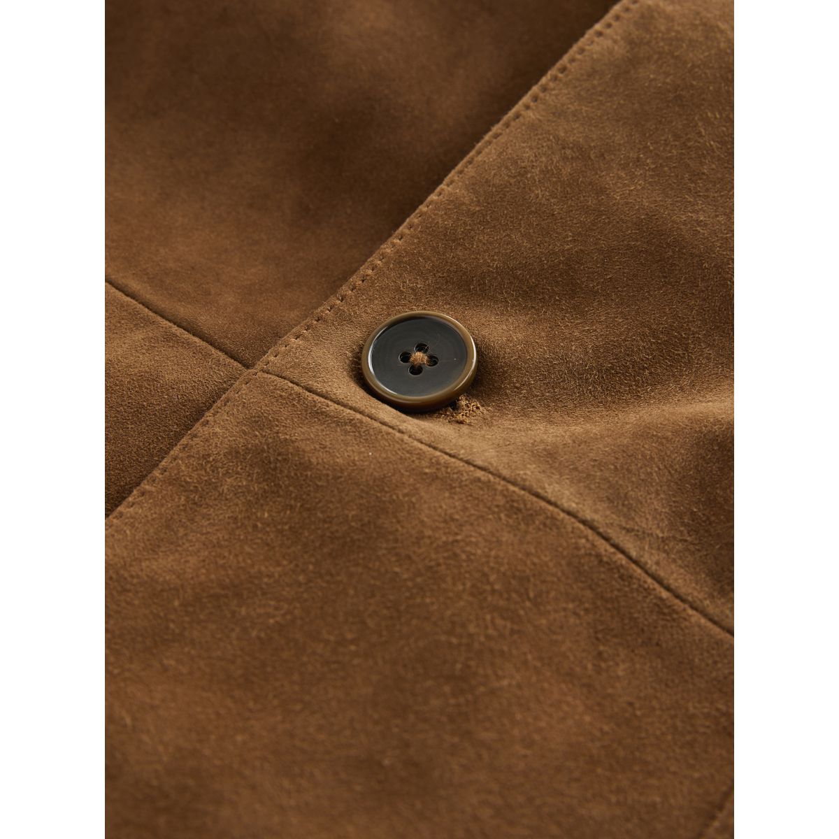 Blazer regular en daim Signature marron fauve, NEXT
