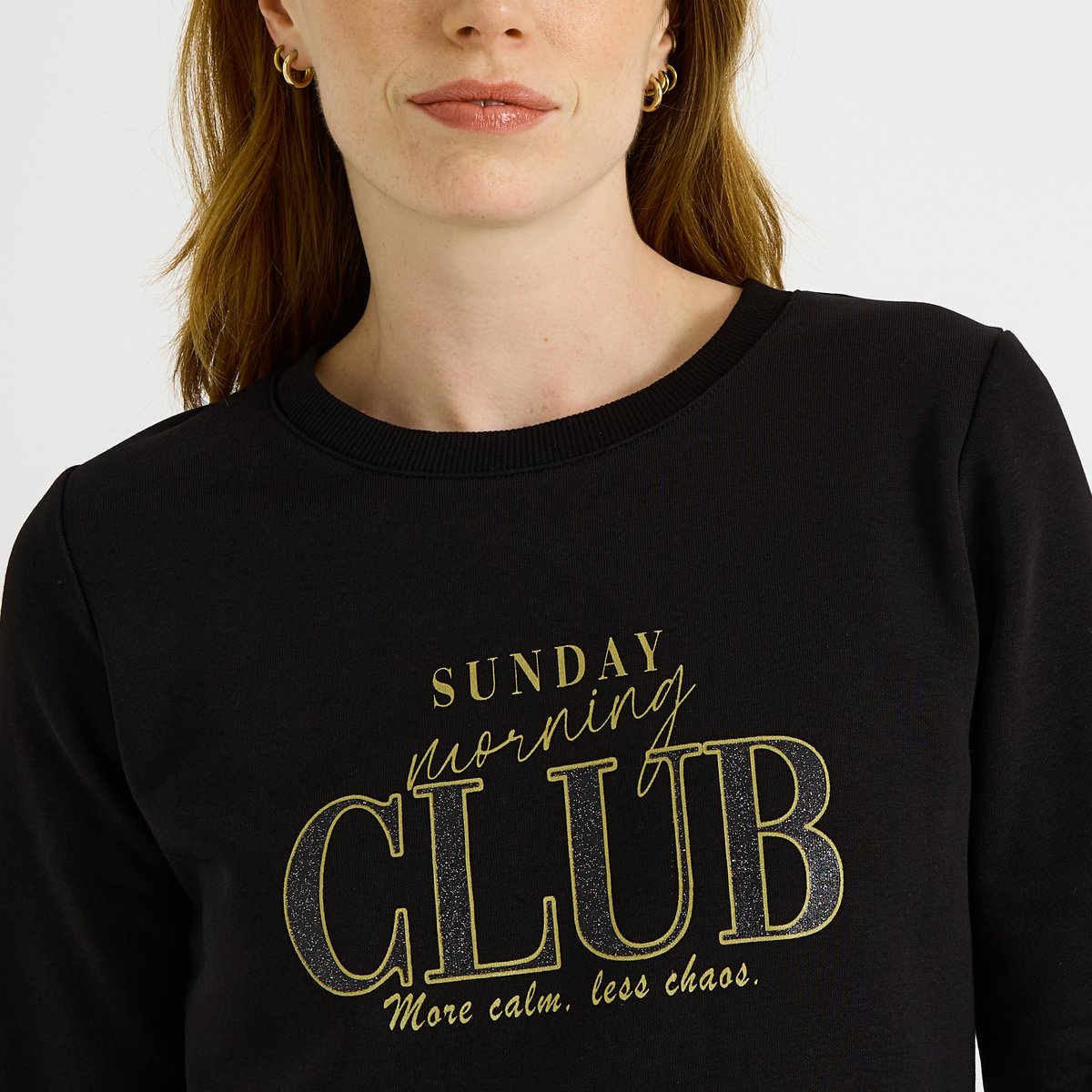 Robe sweat longueur genou noir, GRAIN DE MALICE