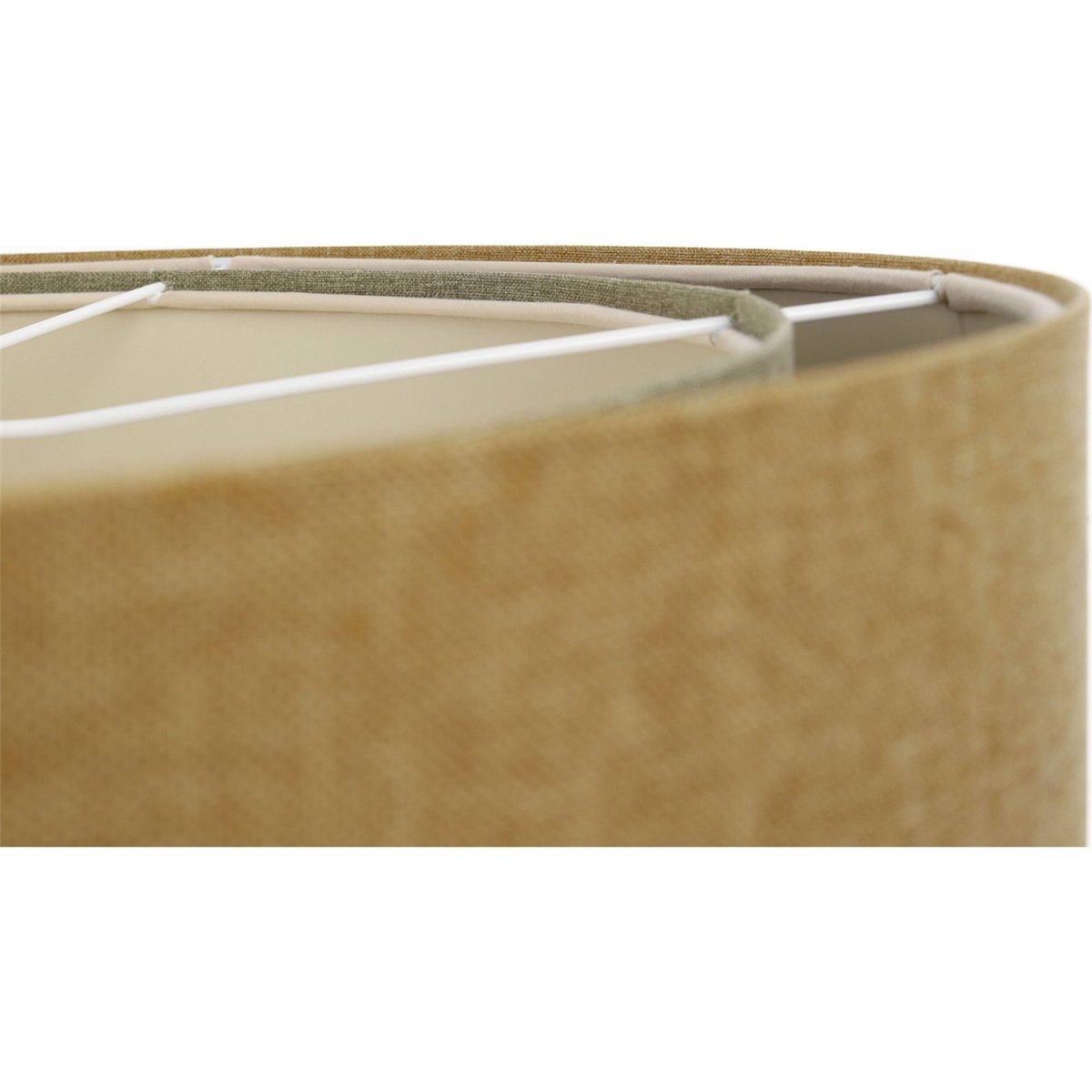 Suspension en tissu rond Boho Elegant beige crème tissu structuré, BPS KONCEPT