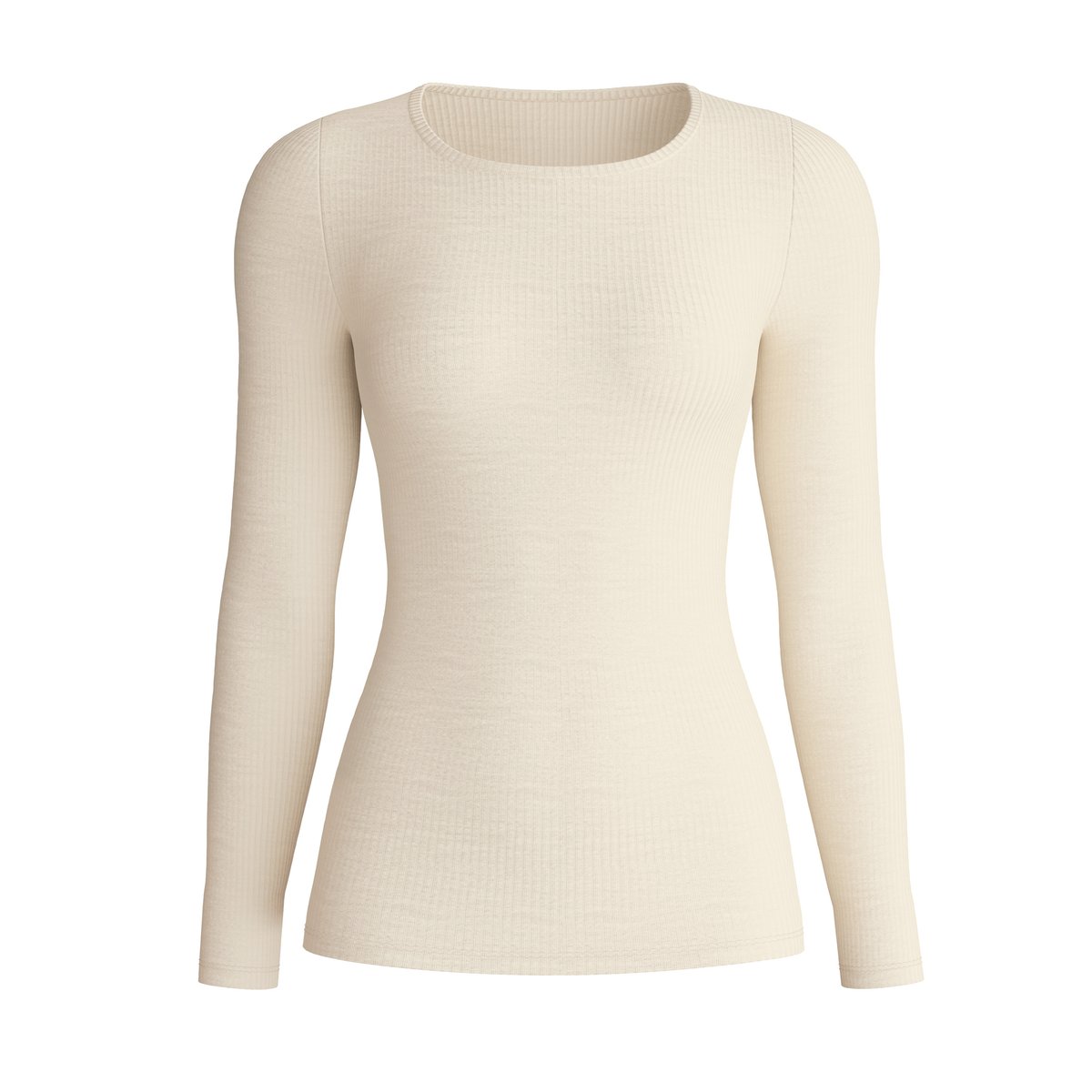 manches longues Laine SILKY WOOL SOFT crème de charme, CALIDA