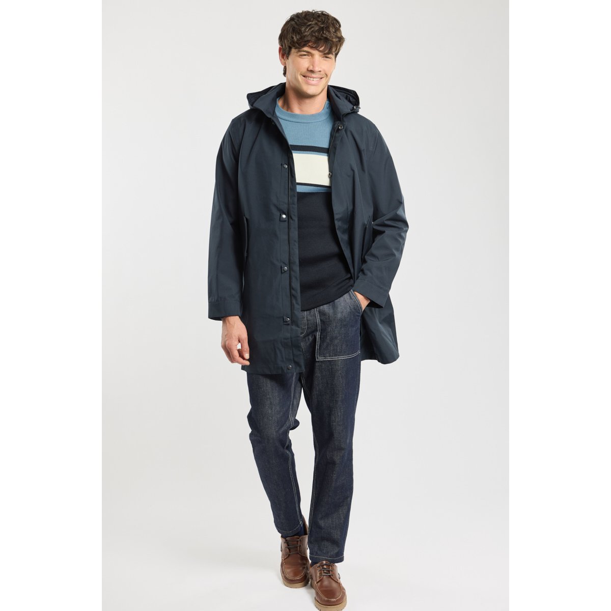 Parka imperméable et respirante unisexeBermudes NOLWENN FALIGOT marine deep, ARMOR-LUX