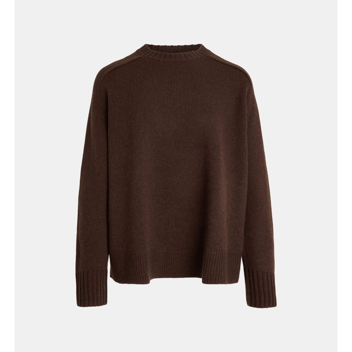 Pull droit turbigo laine marron chocolat, GALERIES LAFAYETTE