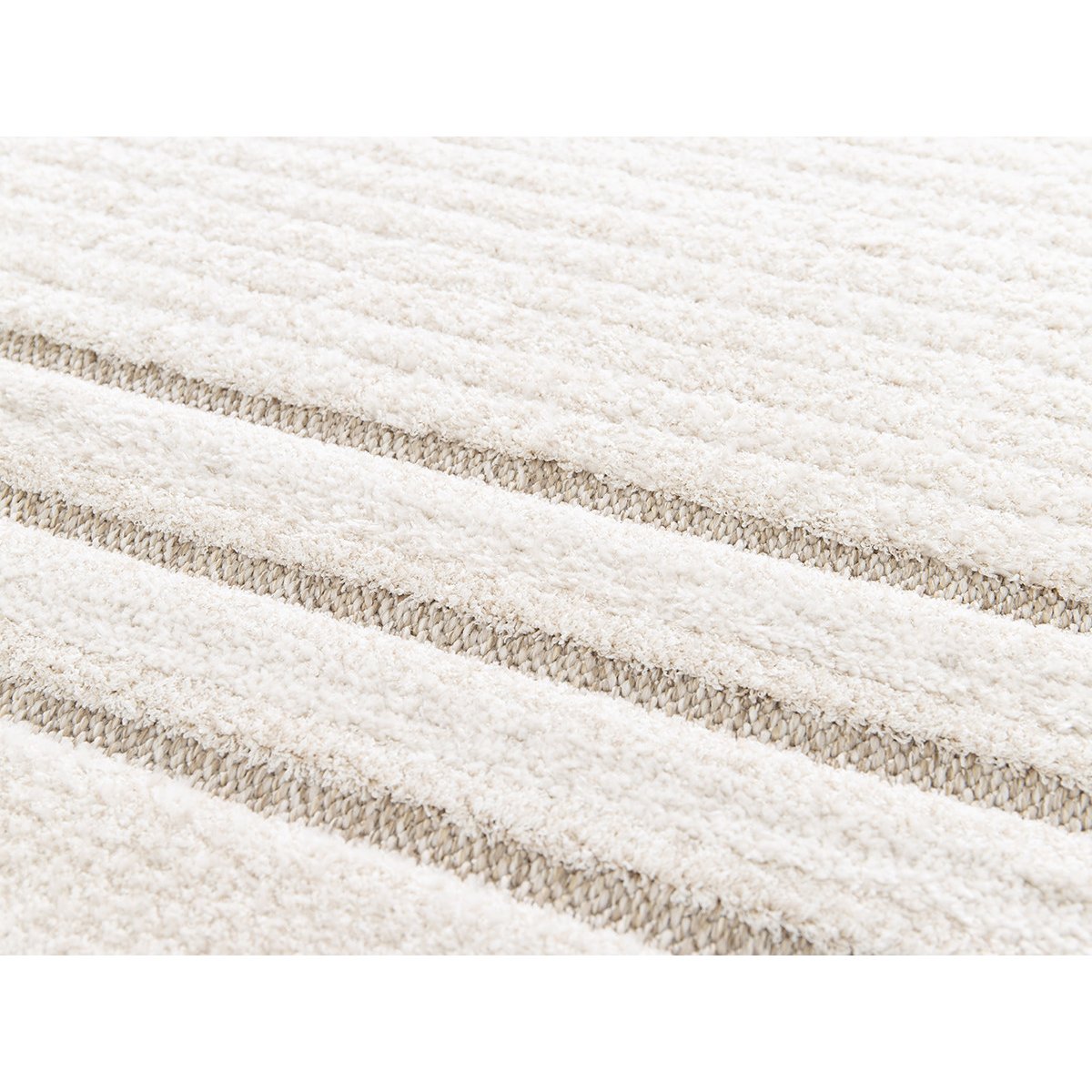 Tapis poils ras style bohème, ALEXANDRIA beige, BOBOCHIC