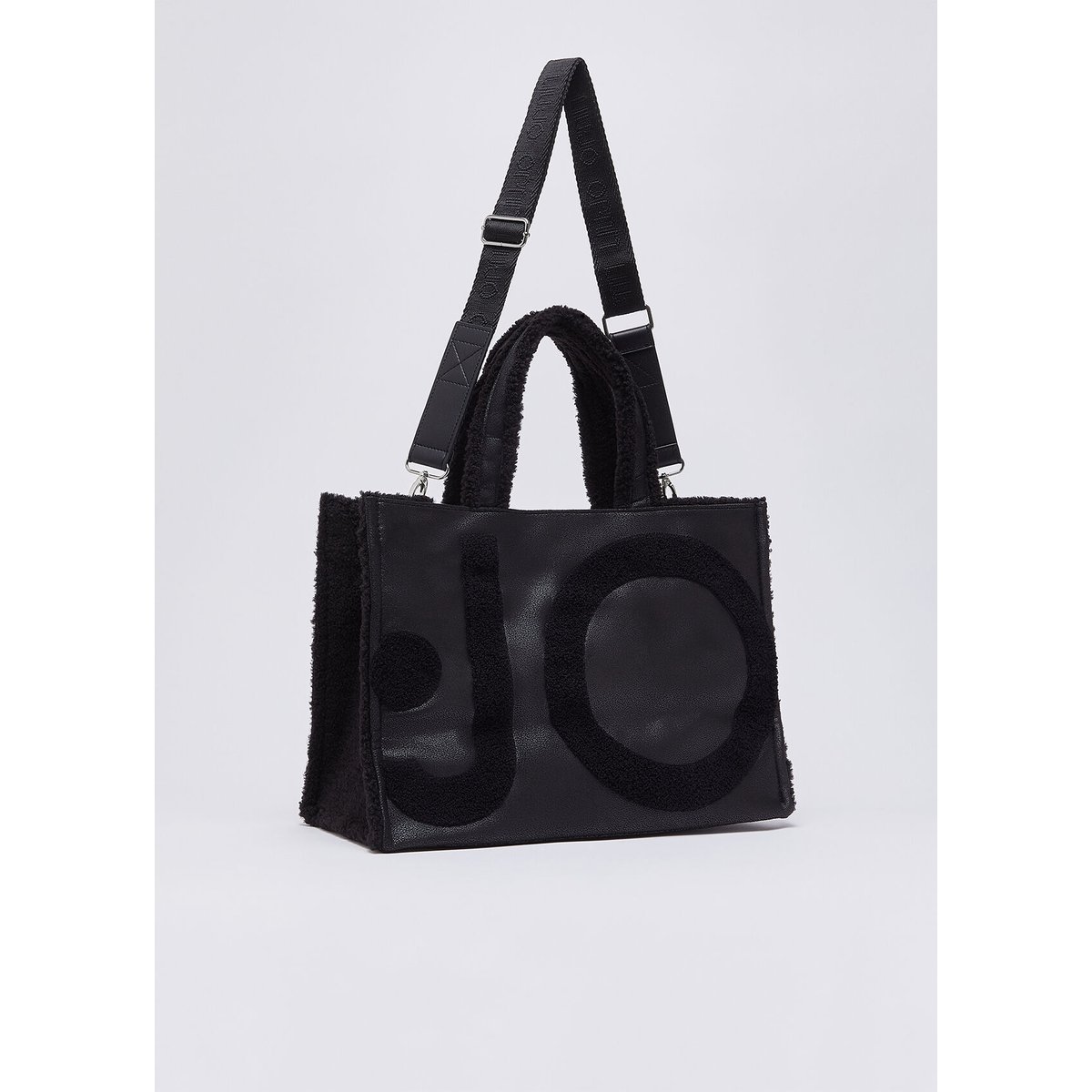 Grand sac fourre-tout avec logo noir, LIU JO