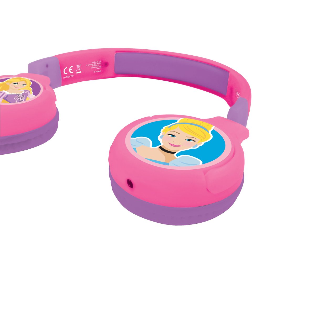 Casque 2 en 1 Bluetooth et Filaire Disney Princesse rose, LEXIBOOK