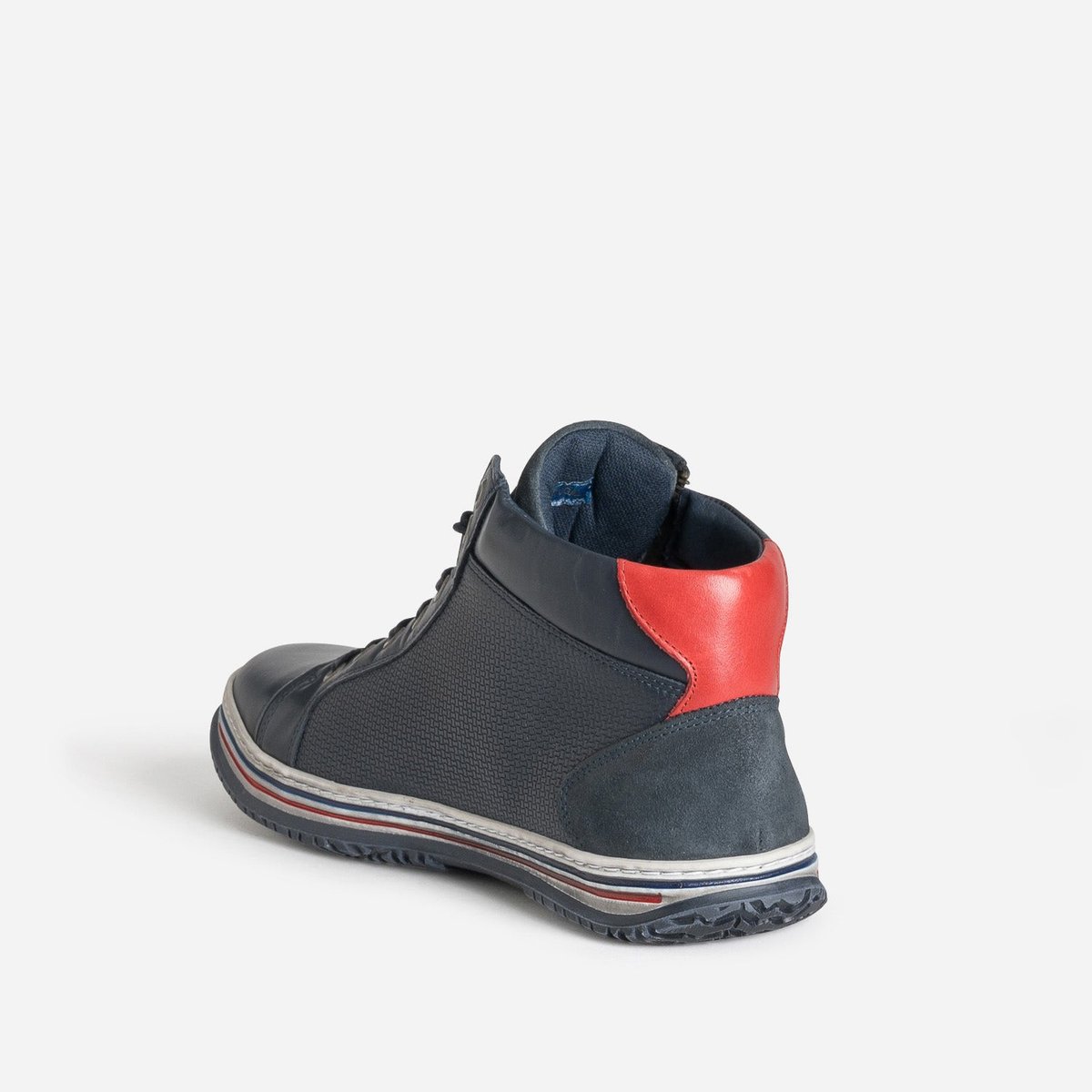 Basket en cuir DJONI marine, ERAM
