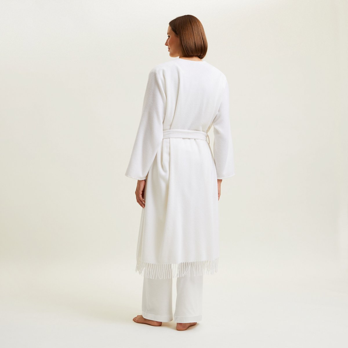 Poncho long en laine polyamide ÉPONYME ecru, LAURENCE TAVERNIER