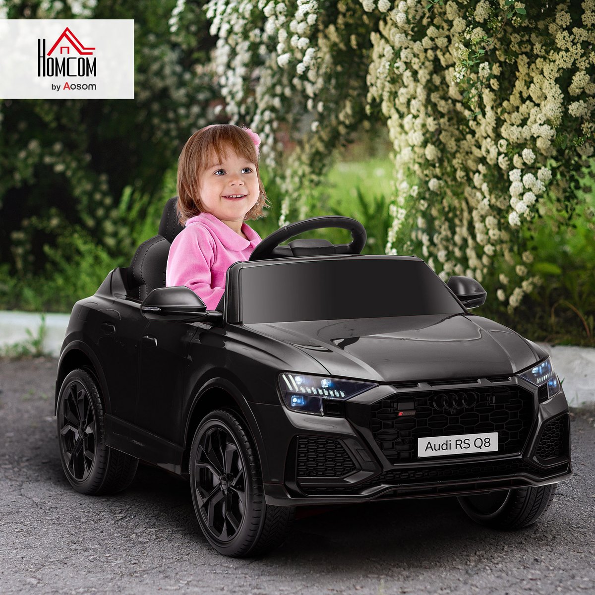 Voiture à pédales PP Noir noir, HOMCOM
