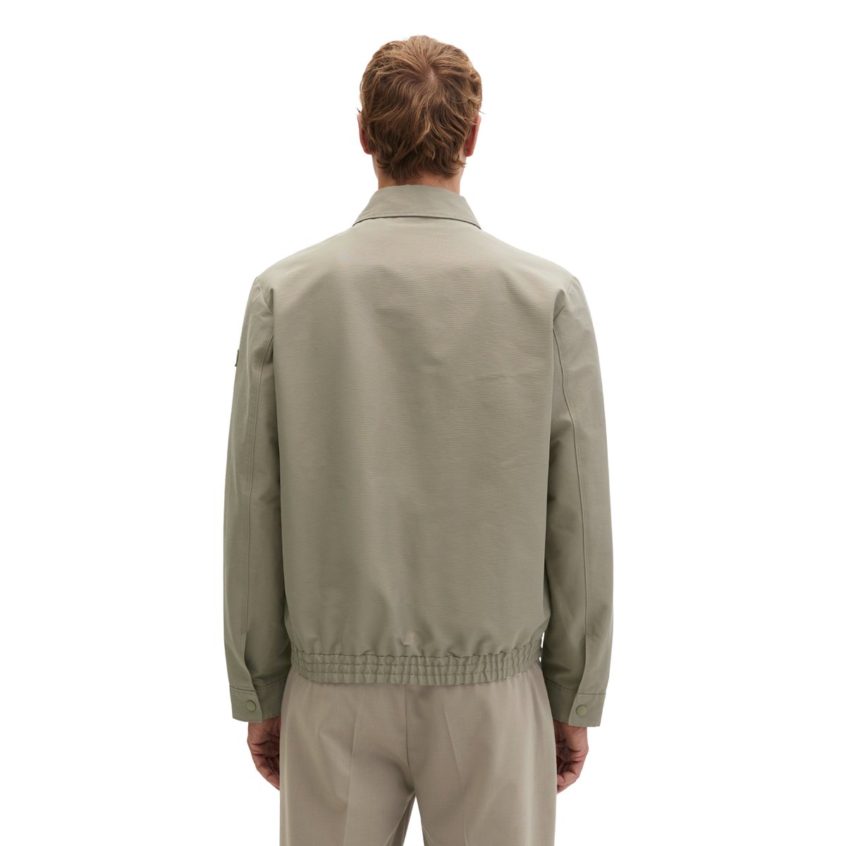 Veste zippée Travel Collection en toile de coton bio hydrofuge beige, MARC O'POLO