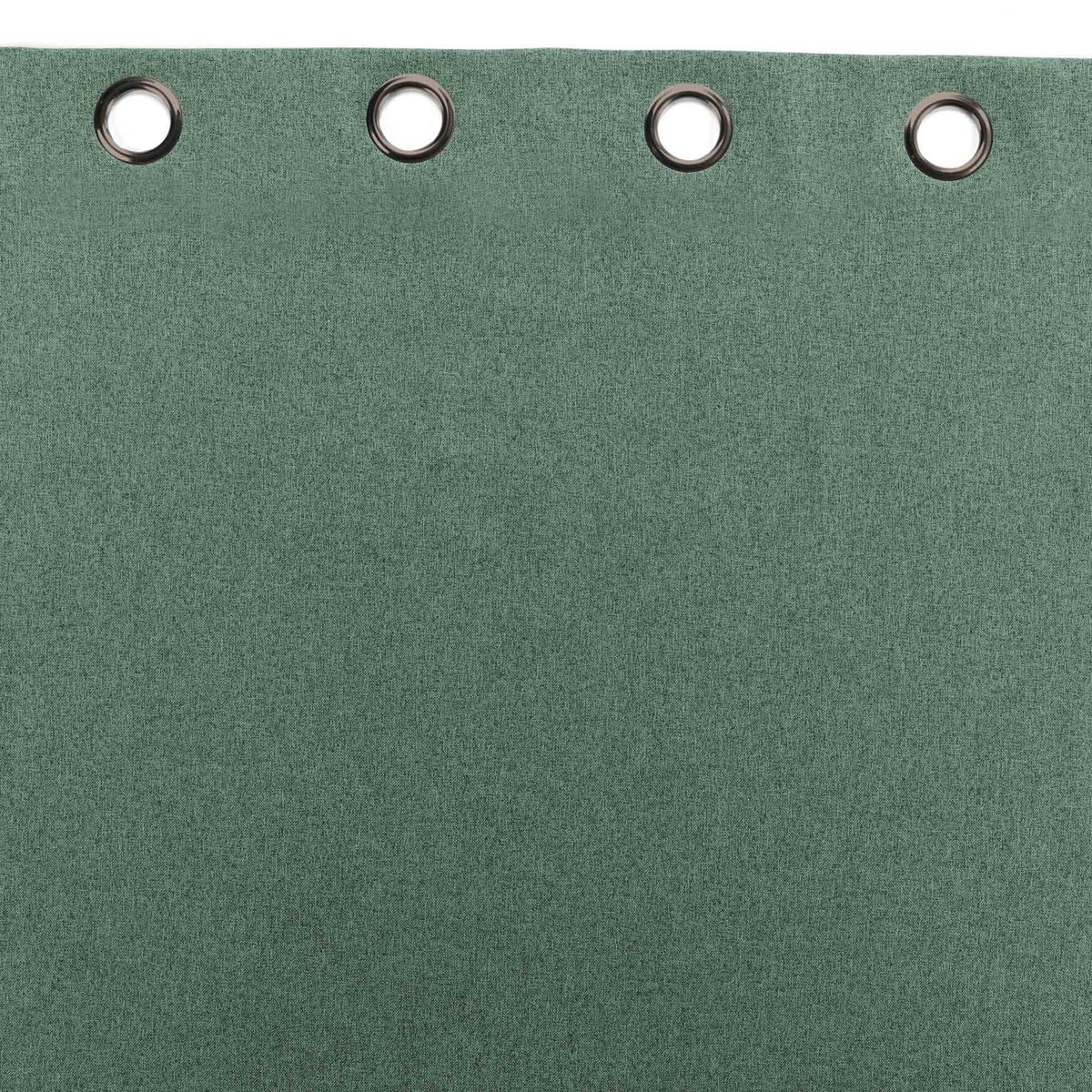 Rideau isolant uni chiné à œillets vert, DOUCEUR D'INTÉRIEUR