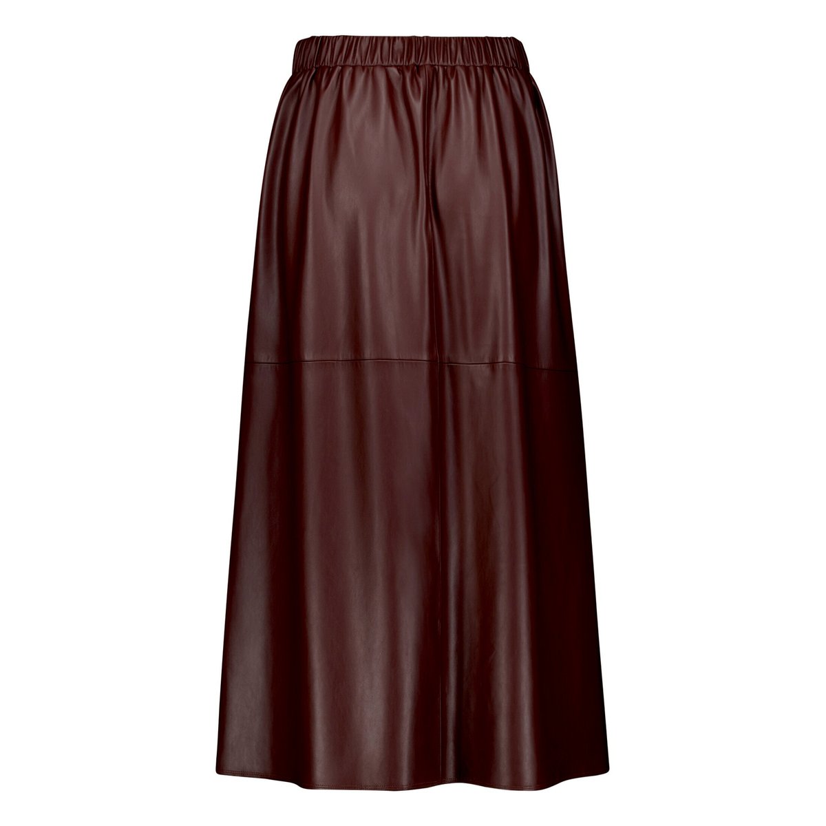 Jupe en cuir à poches espresso brown, VERA MONT