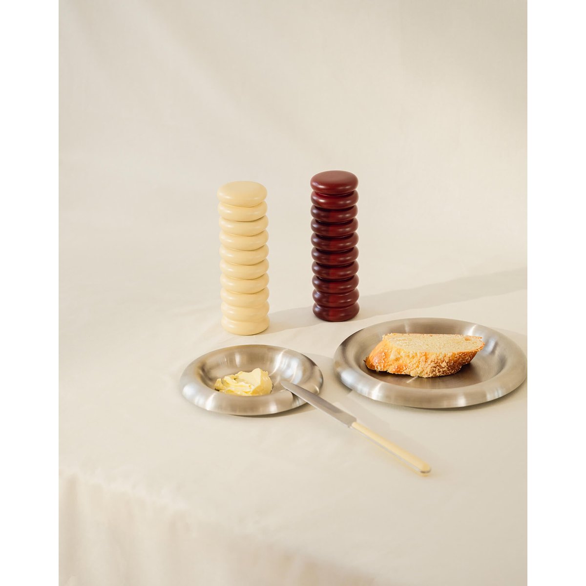 Assiette Roto - lot de 2 - Ø22 cm acier inoxydable, NOO.MA