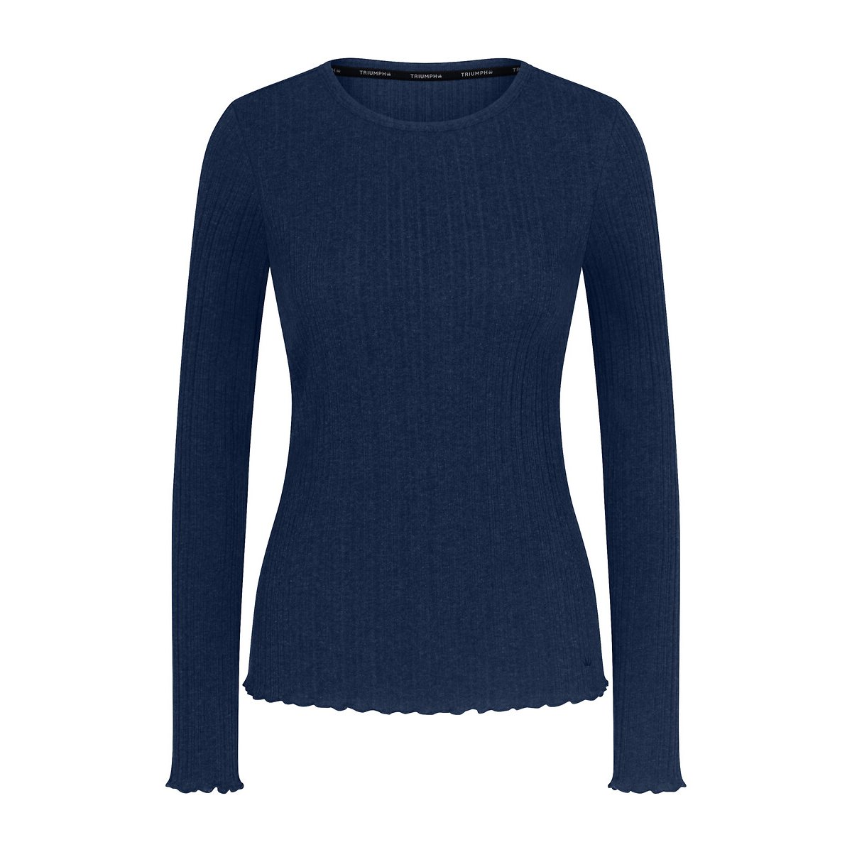 Pigiama in cotone a coste VERSATILE RIB marine chiné, TRIUMPH