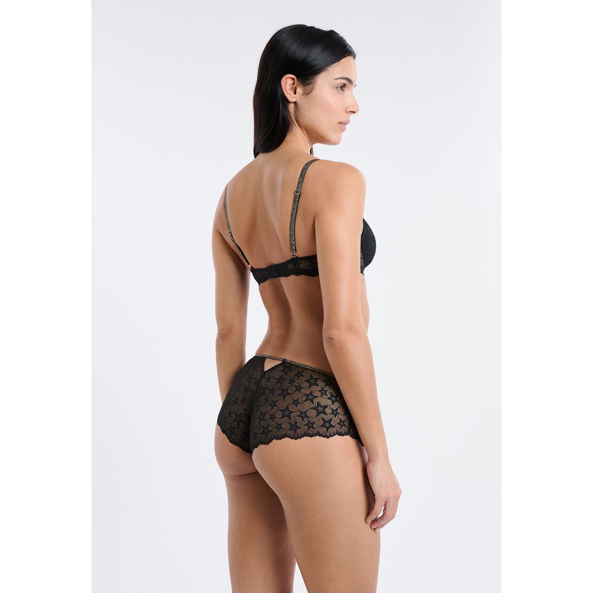 Soutien-gorge N.4 - Le coques fines irisées à détails étoile ETOILE noir, ETAM