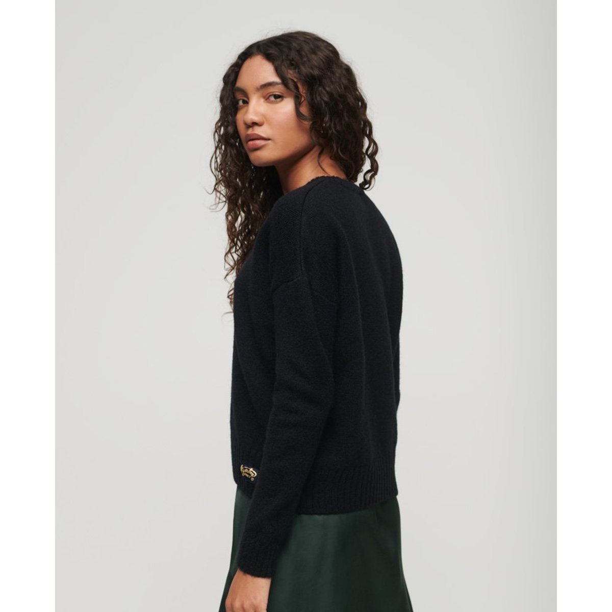 Pull ras-du-cou Essential bleu marine éclipse, SUPERDRY