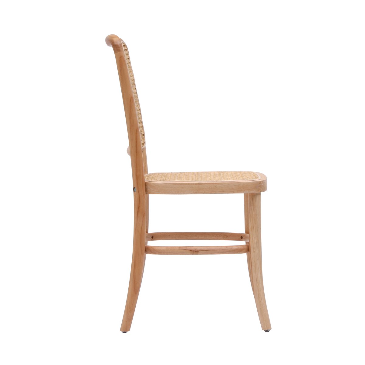 Lot de 2 chaises en rotin, CARACAS bois naturel, NORDLYS