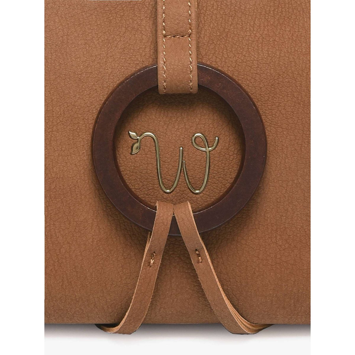 Sac bandoulière Verveine camel, WOOMEN