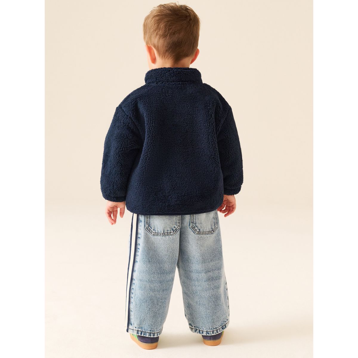 Polaire zippée bleu marine, NEXT