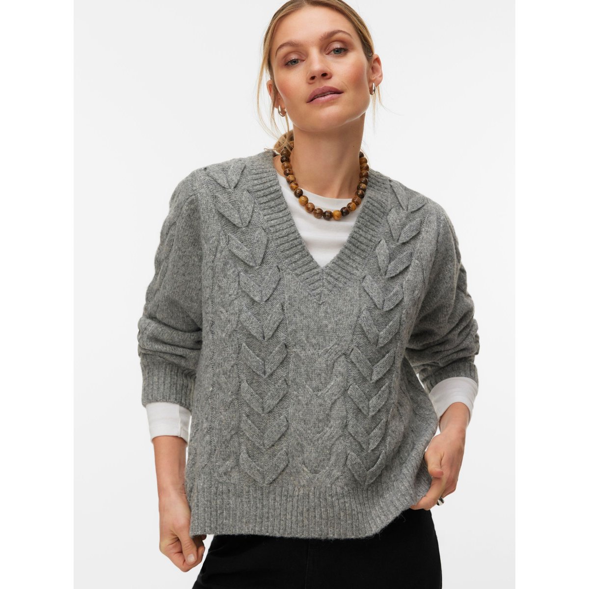 Pull medium grey melange, VERO MODA