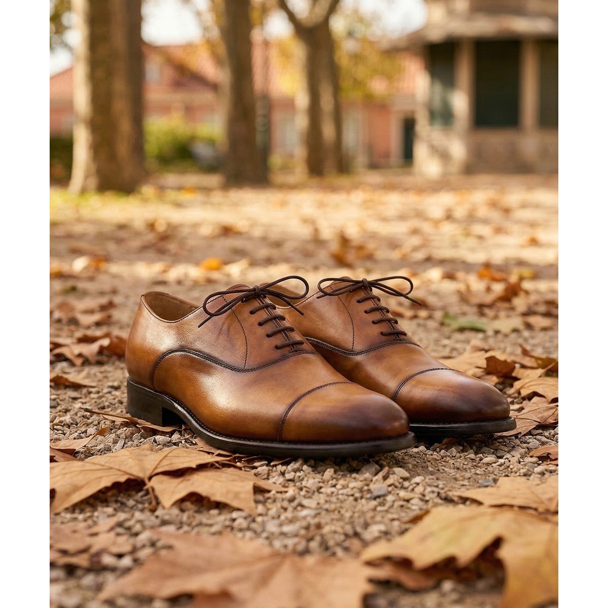 Richelieu cuir OXFORD marron clair, FINSBURY