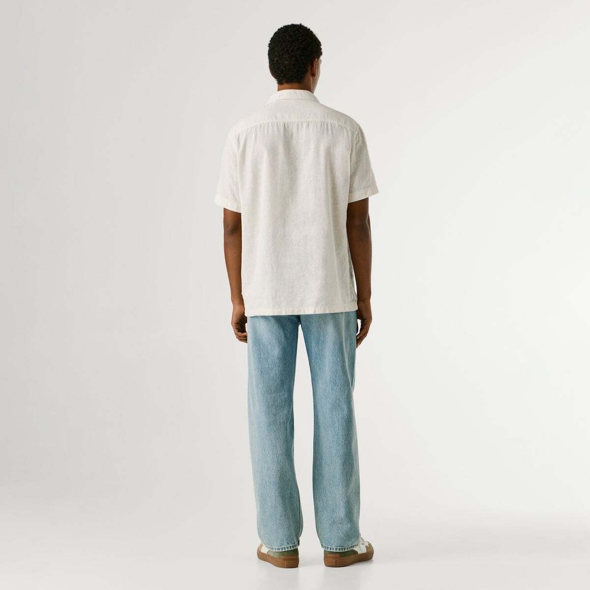 Chemise À Col Cubain blanc ivoire, PEPE JEANS