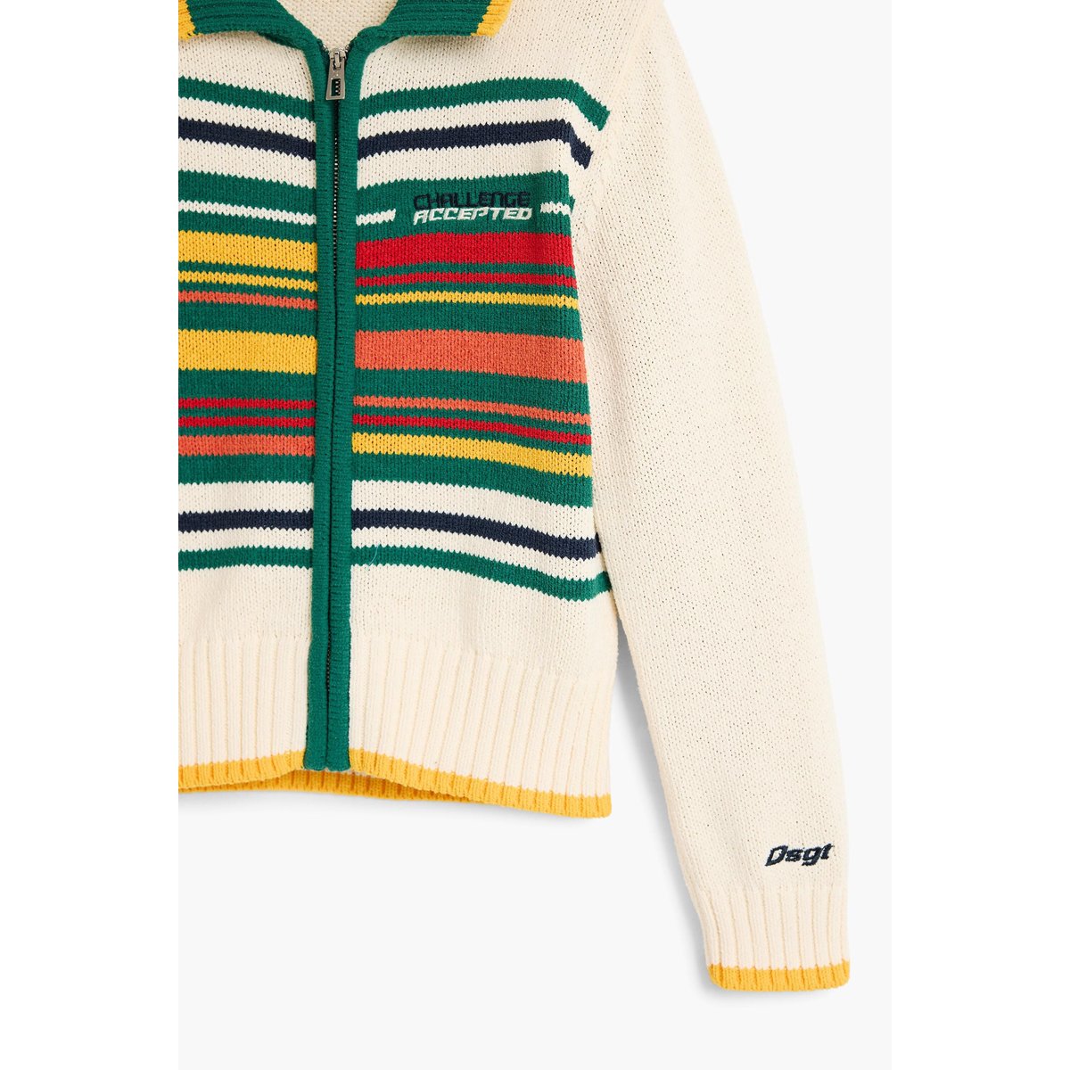 Pull à rayures multicolore beige, DESIGUAL