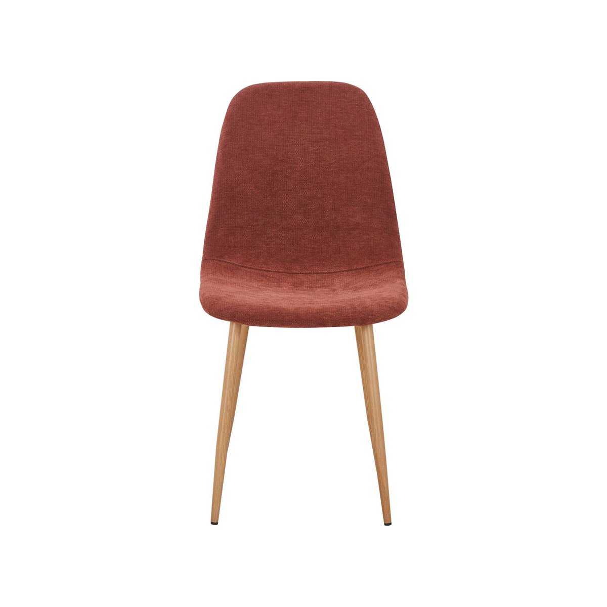 Chaise décor bois et tissu (lot de 2) VERA rouge, SWEEEK