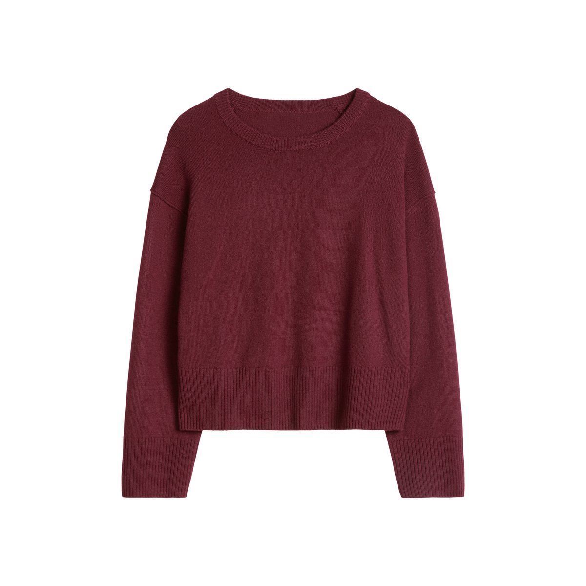 Pull en maille mérinos oversize au toucher doux rouge, MARC O’POLO DENIM