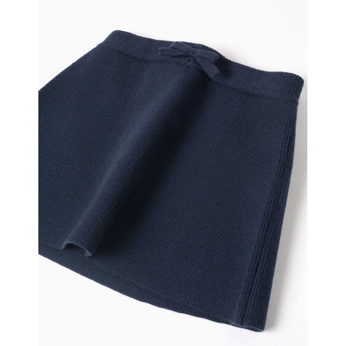 Jupe en maille avec nœud décoratif bleu foncé, ZIPPY