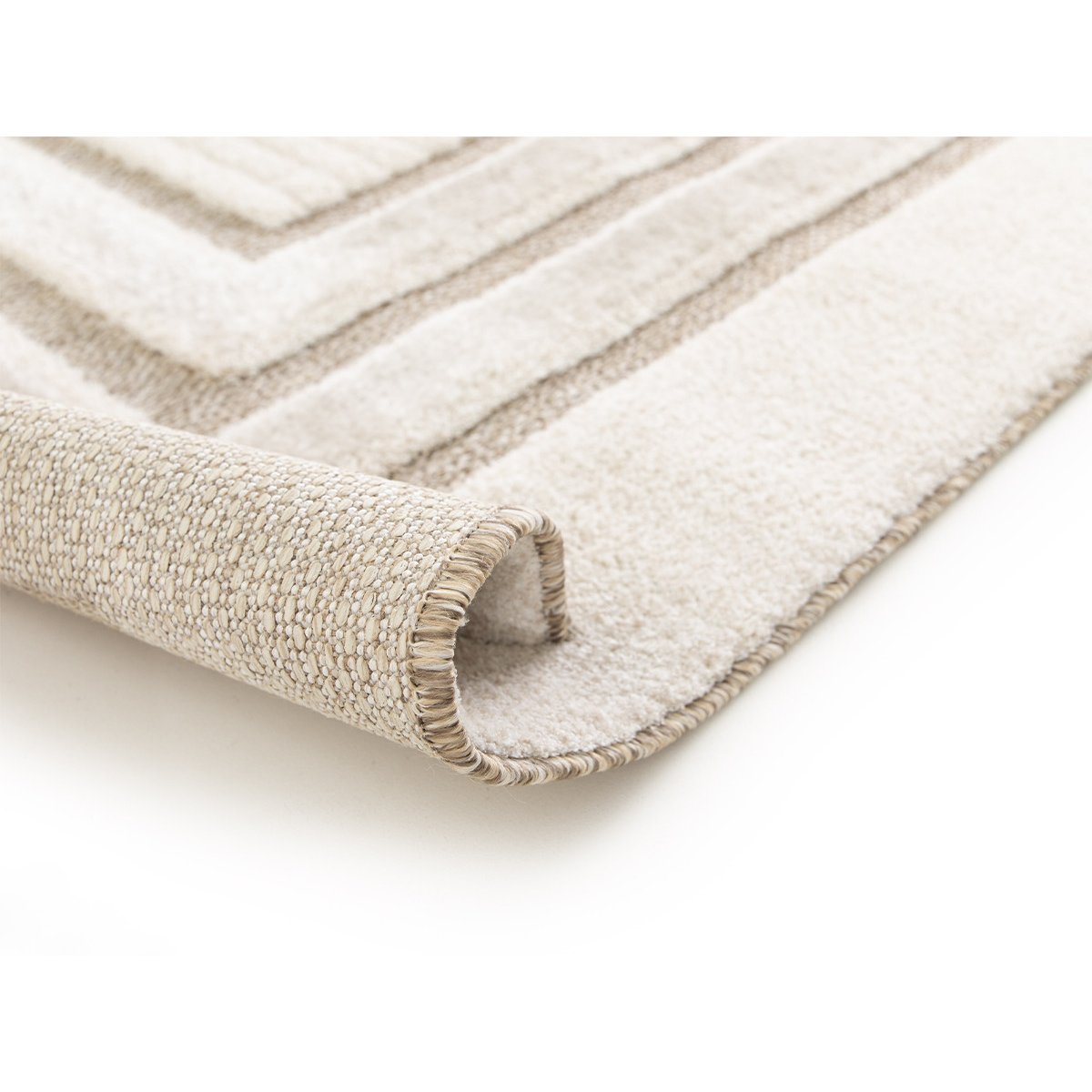 Tapis poils ras style bohème, ALEXANDRIA beige, BOBOCHIC