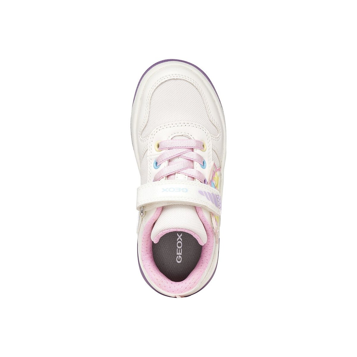 Kids Sketlite Breathable Trainers white/pink, GEOX