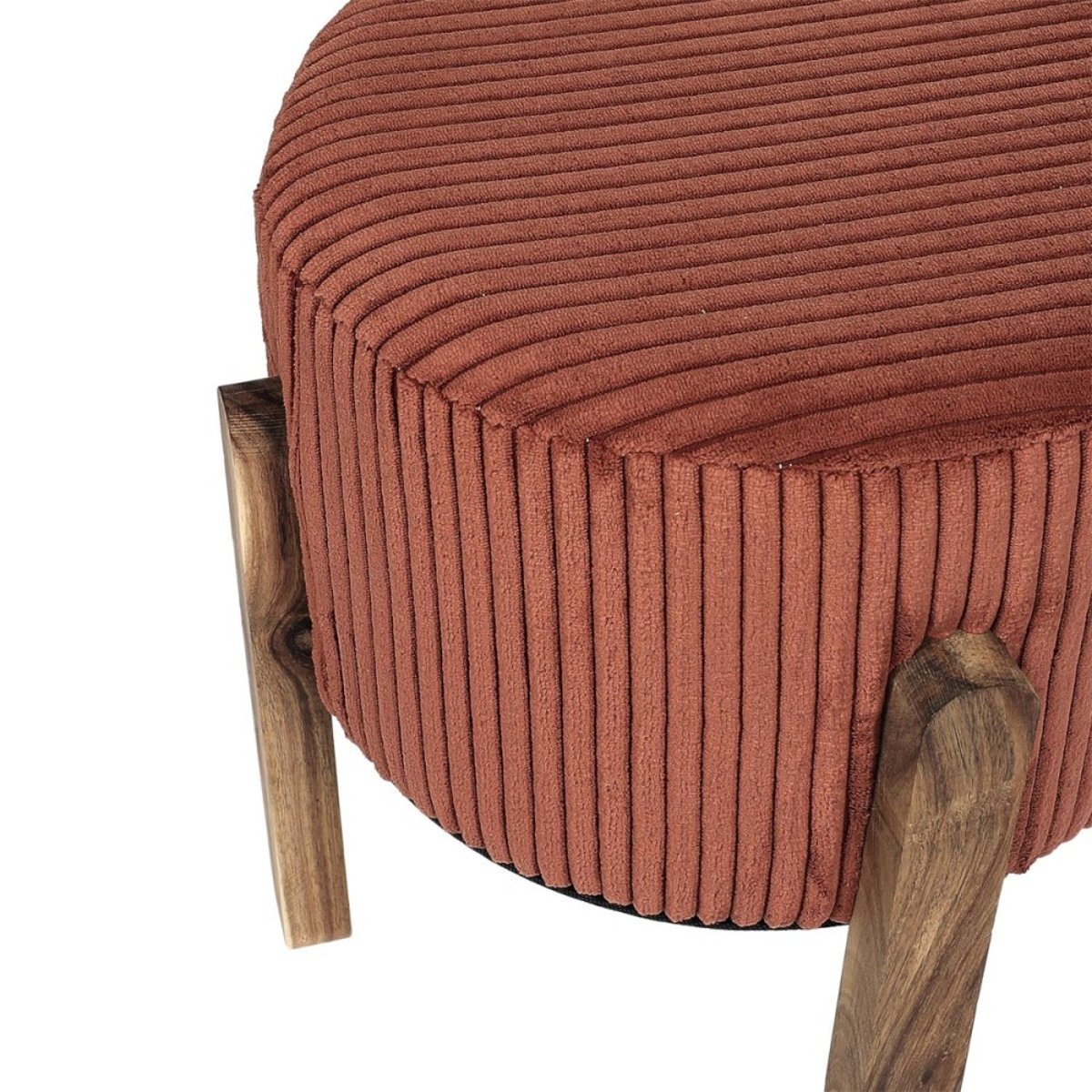 Tabouret côtelé SCOTT terracotta terracotta, DECORATIE