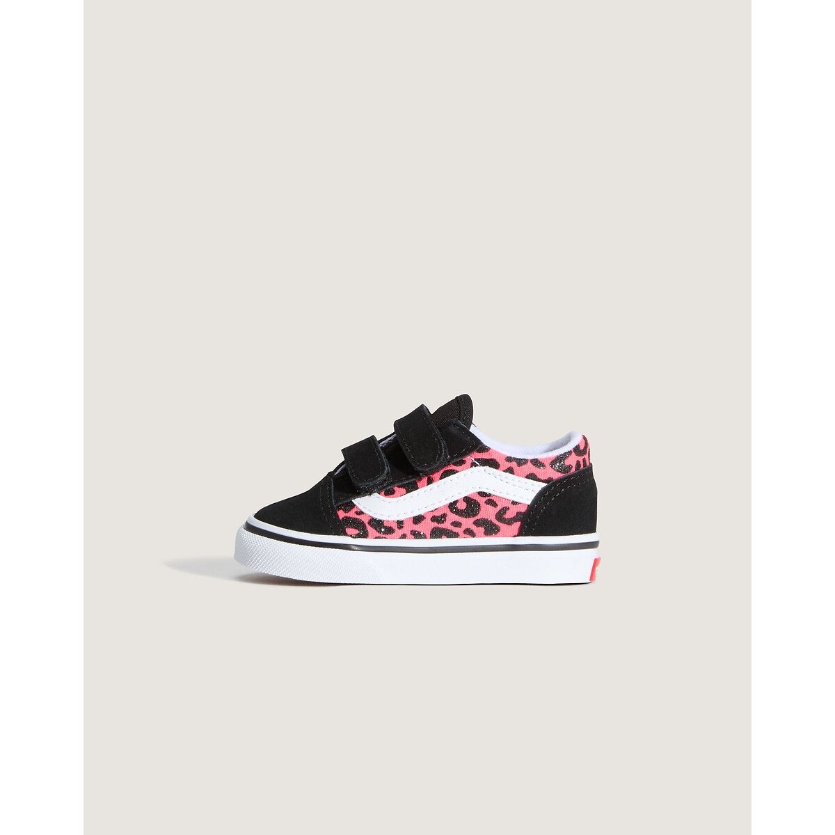 Baskets à scratchs OLD SKOOL V noir/rose, VANS
