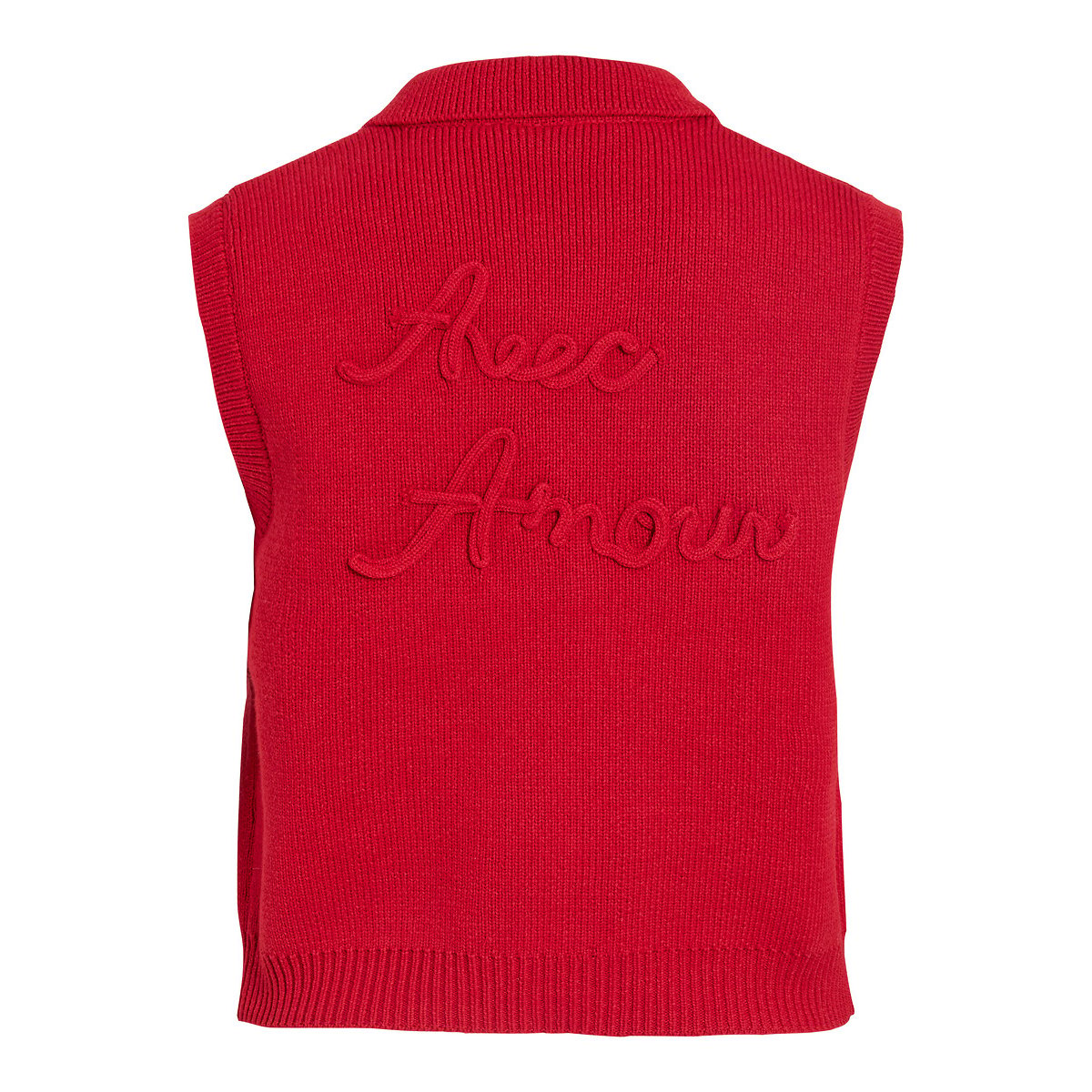 Gilet sans manches boutonné rouge, VILA