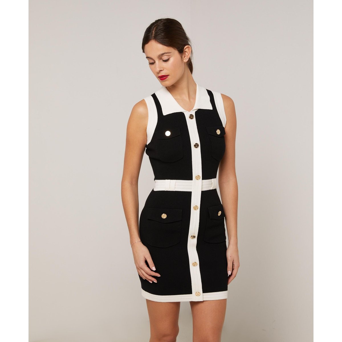 Robe courte en maille blanc, RODIER