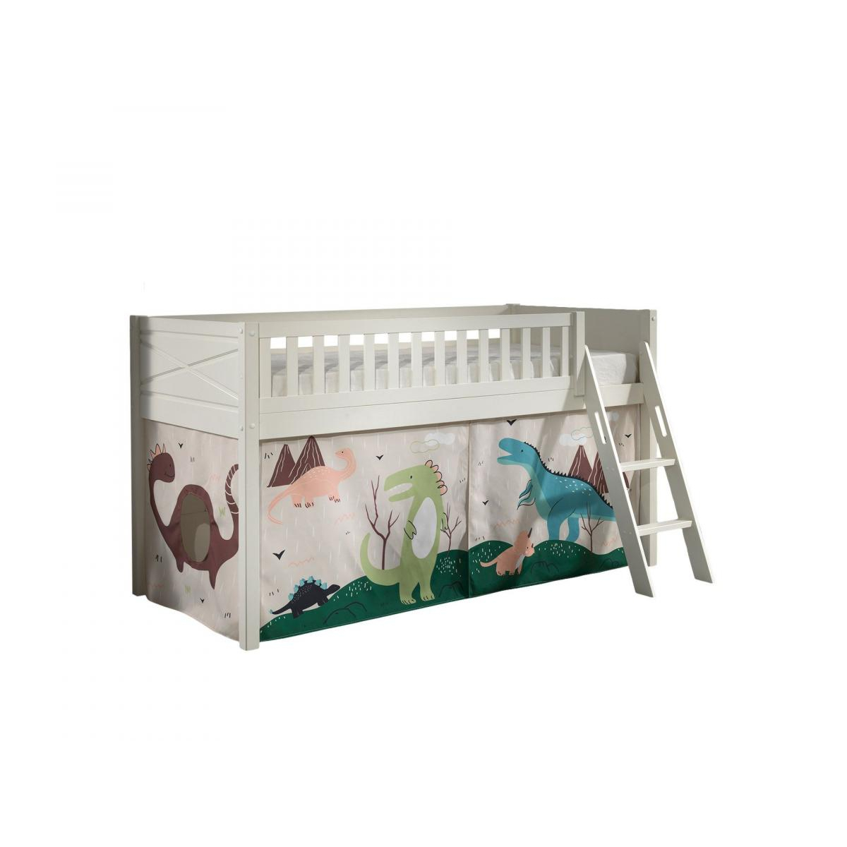 Scott Lit Mezzanine et Rideau Dino couleur unique, VIPACK