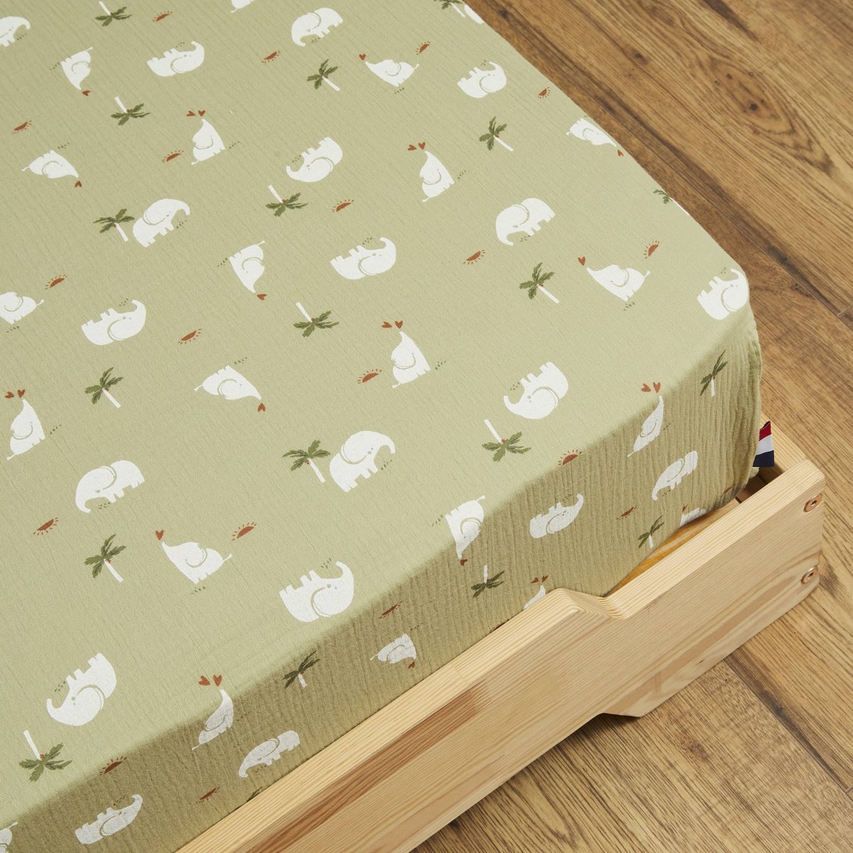 Drap housse double gaze ovale Simon pour bébé multicolore, LES MATELAS DE MORPHEE