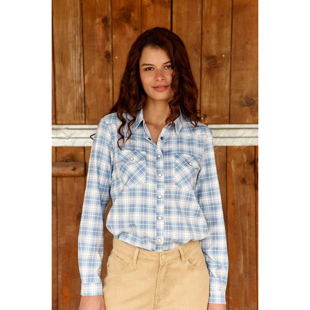 Chemise imprimé à carreaux CLAU 20-bleu, LA PETITE ETOILE