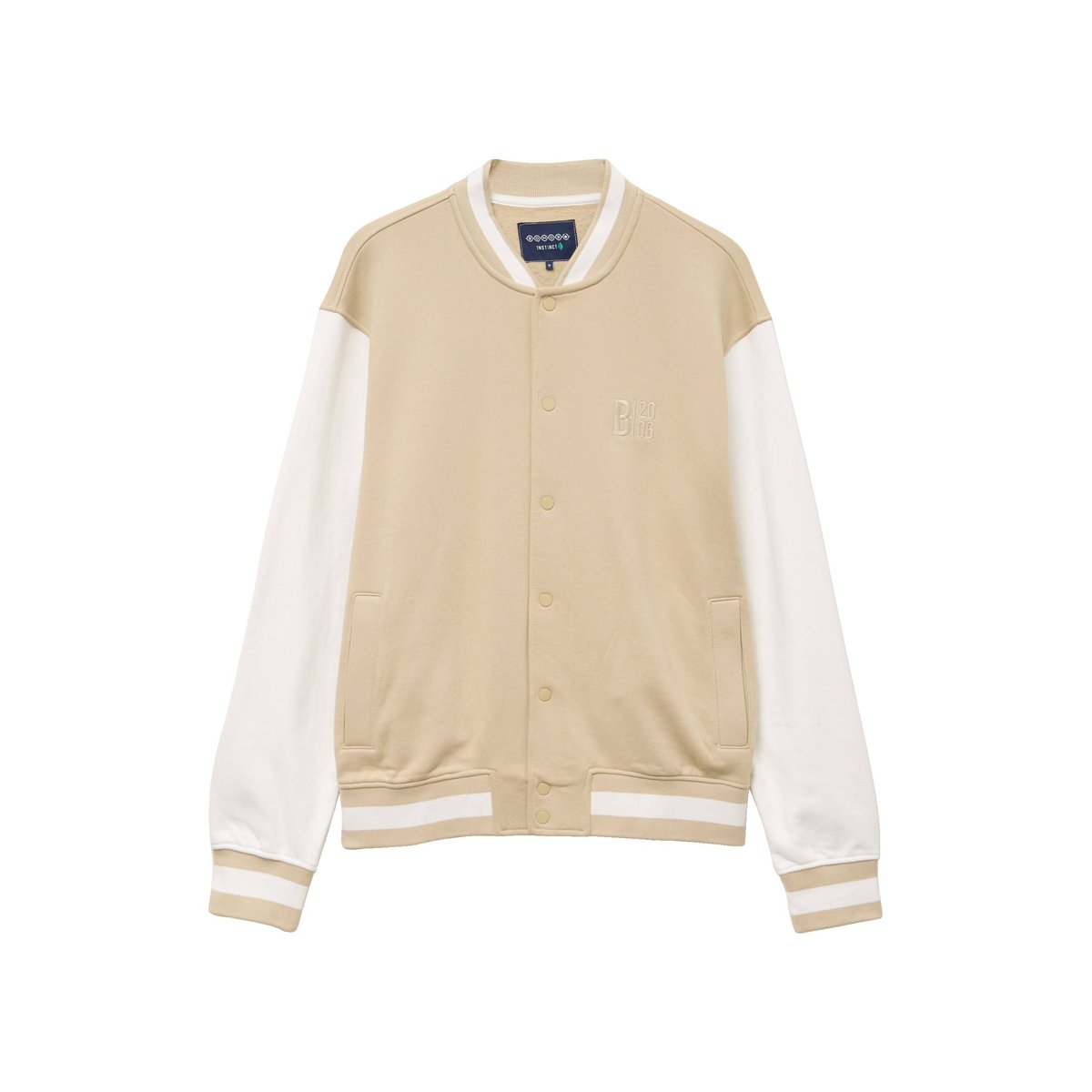 Veste sweat manches longues ecru, BONOBO