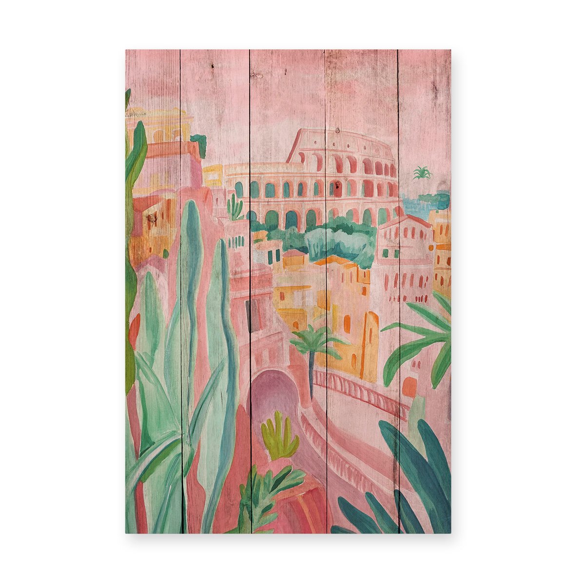 Panneau décoratif en bois 60x40 Roma rose, REALLY NICE THINGS