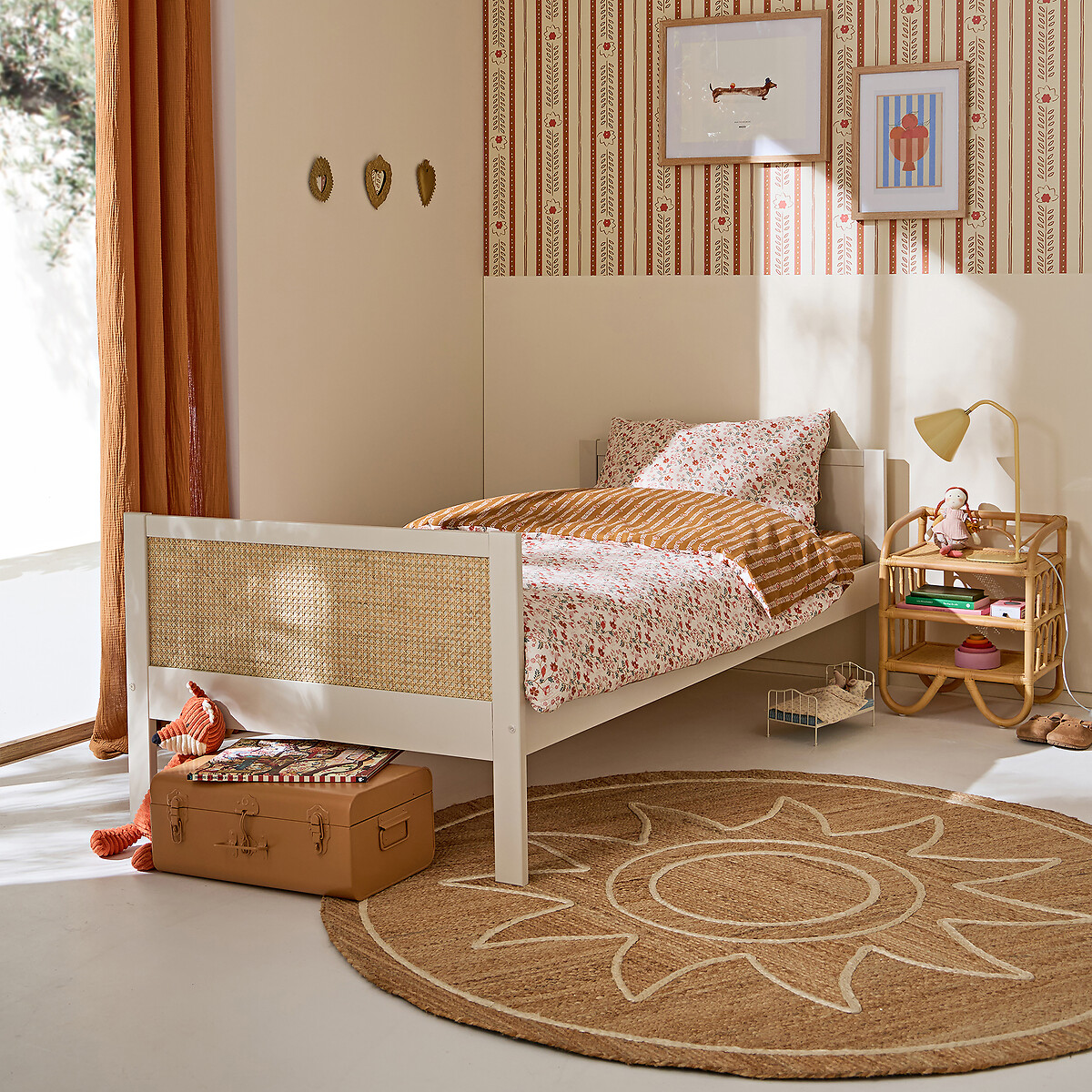 Tapis rond, jute, Montesol naturel/blanc, LA REDOUTE INTERIEURS