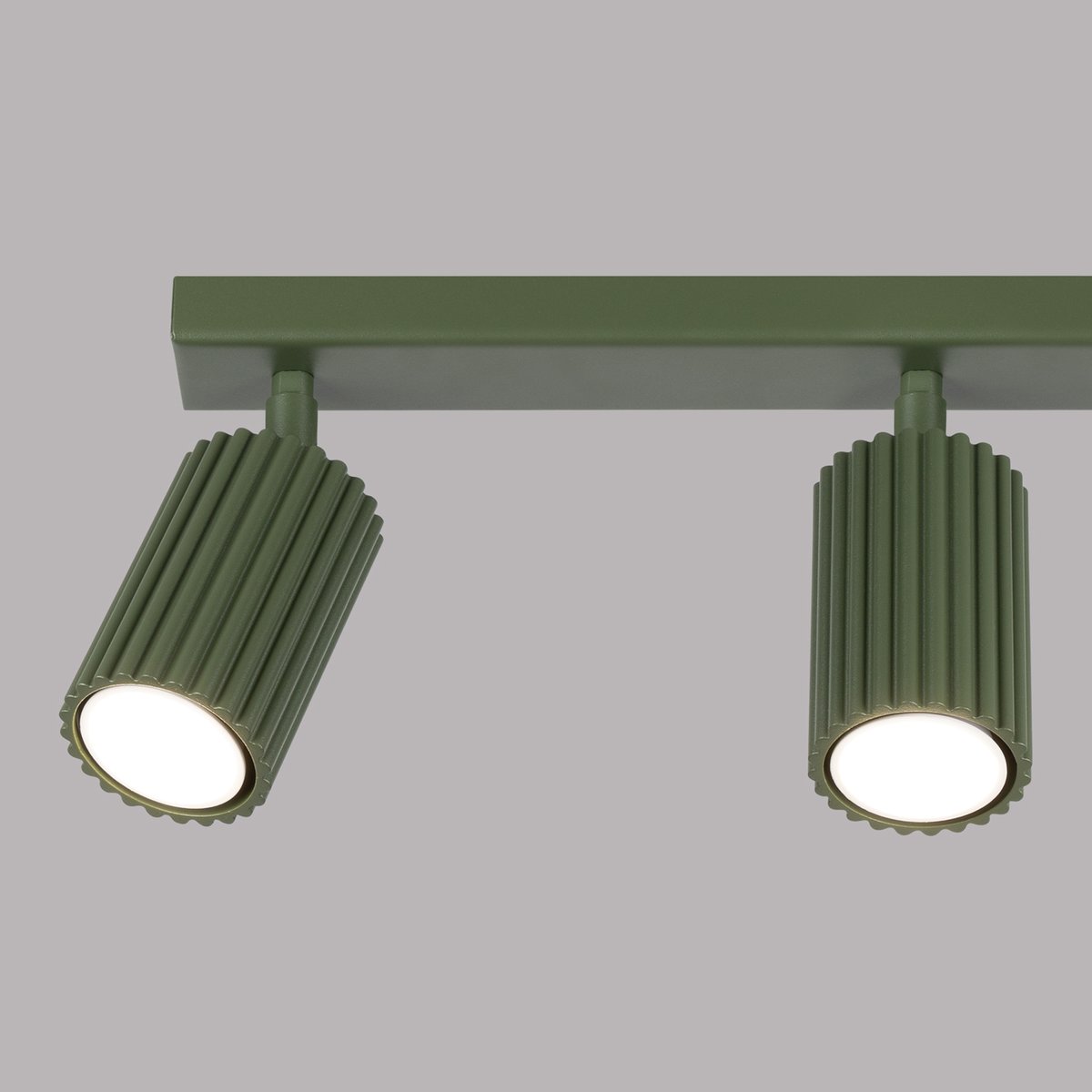 Plafonnier Aluminium Vert Olive GU10 3 Karbon Line vert, EDEN