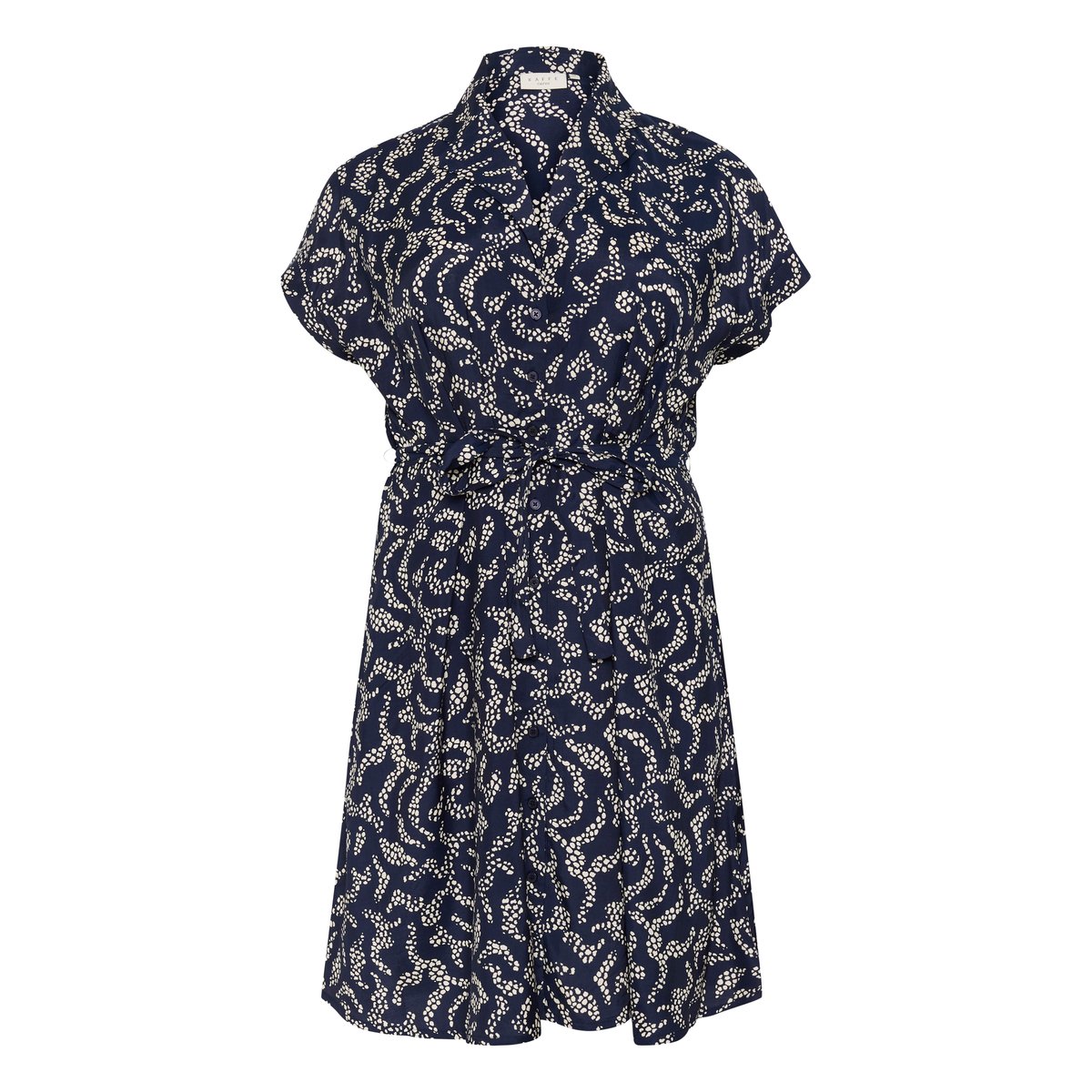 Dress bleu midnight marine lace print, KAFFE CURVE