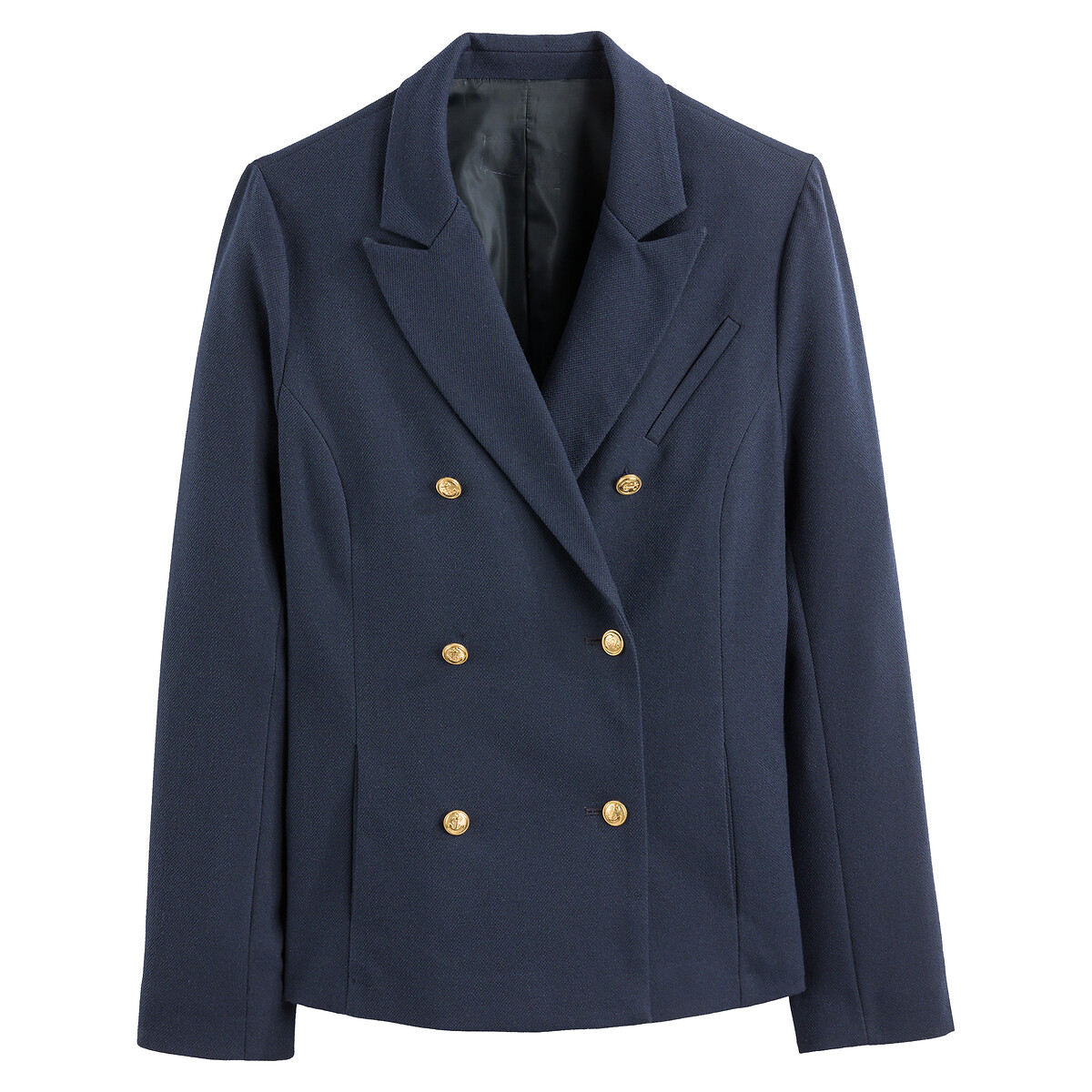 Fitted Double-Breasted Blazer navy, ANNE WEYBURN