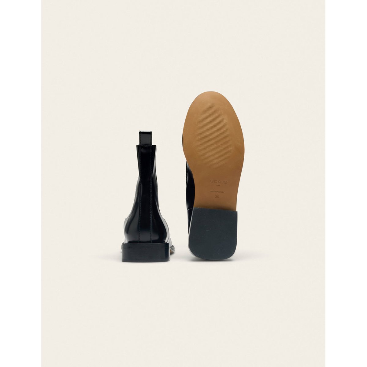Bottines IROZ cuir box noir, ODAJE
