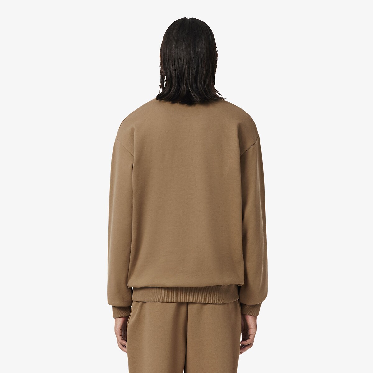 Sweatshirt en molleton camel, LACOSTE