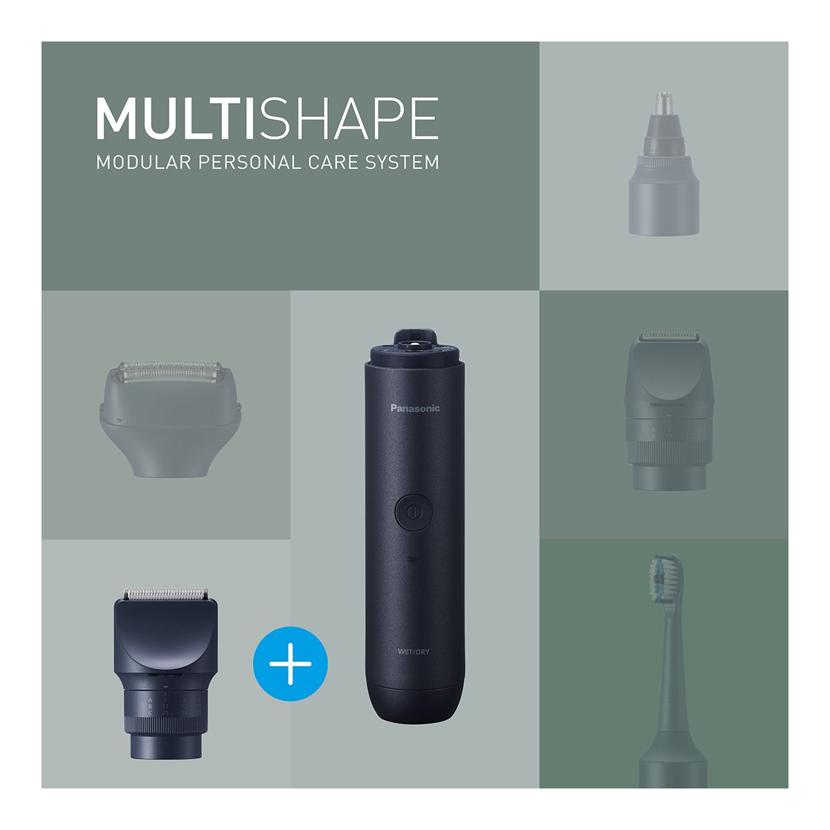 Tondeuse multi usages Multishape ER-CKL2-A301, molette réglable, 58 hauteurs de coupe, précision 0,5 mm, autonomie 70 mn couleur unique, PANASONIC