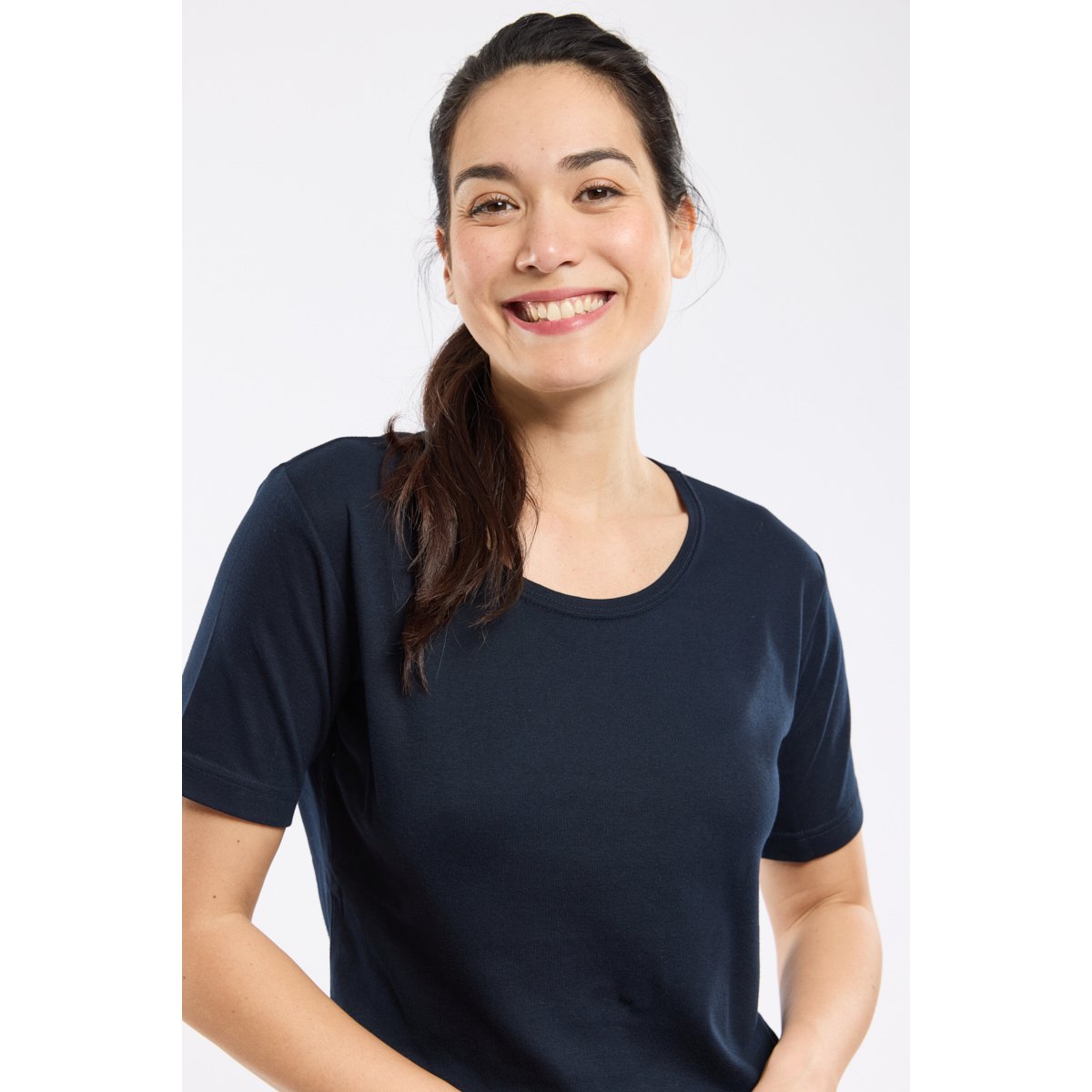 T-shirt uni - coton léger rich navy, ARMOR-LUX