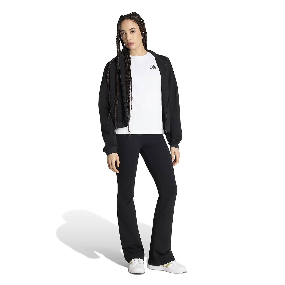 T-shirt de manga curta com estampado de coração branco, ADIDAS SPORTSWEAR