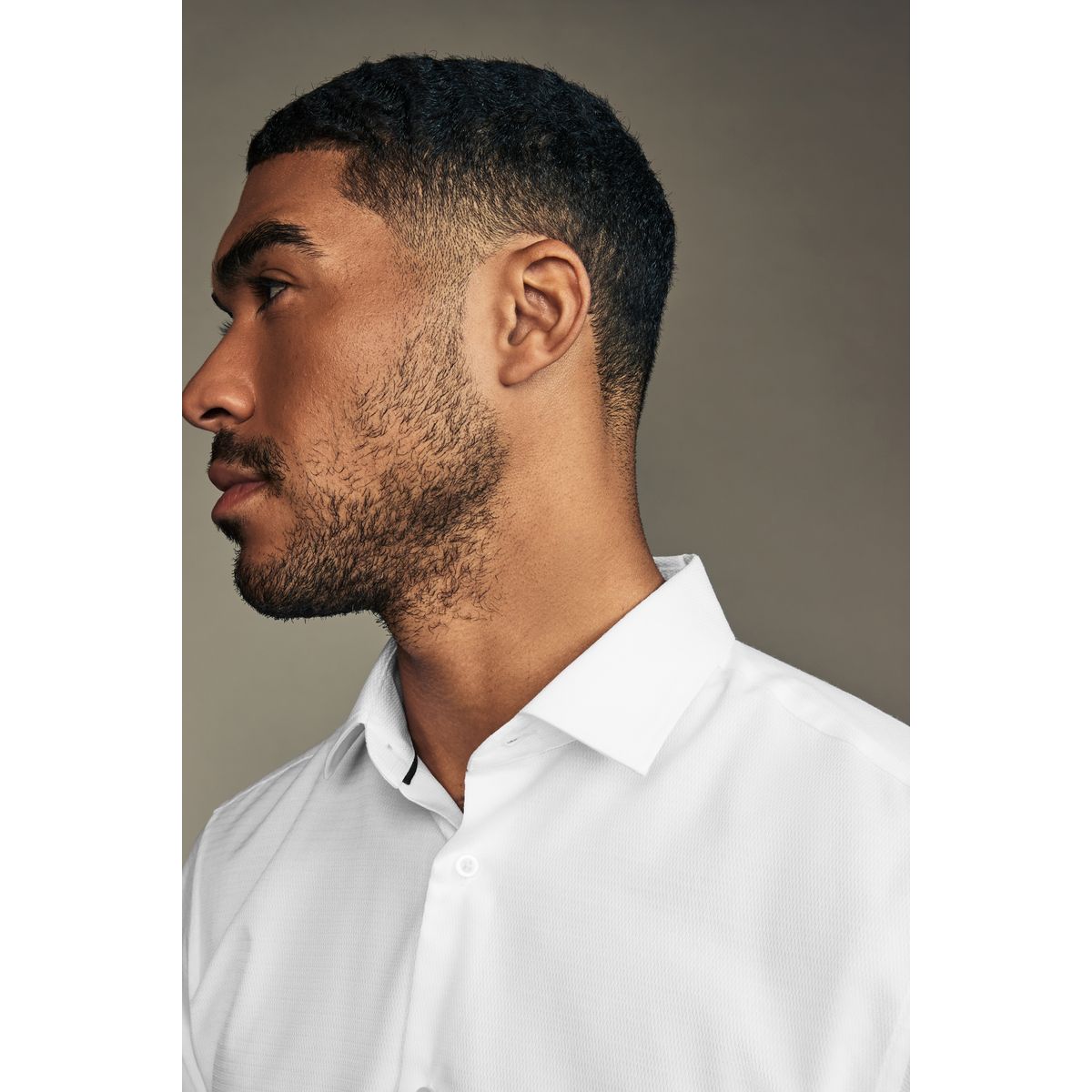 Chemise texturée slim à poignet, lot de 3 blanc/bleu, NEXT